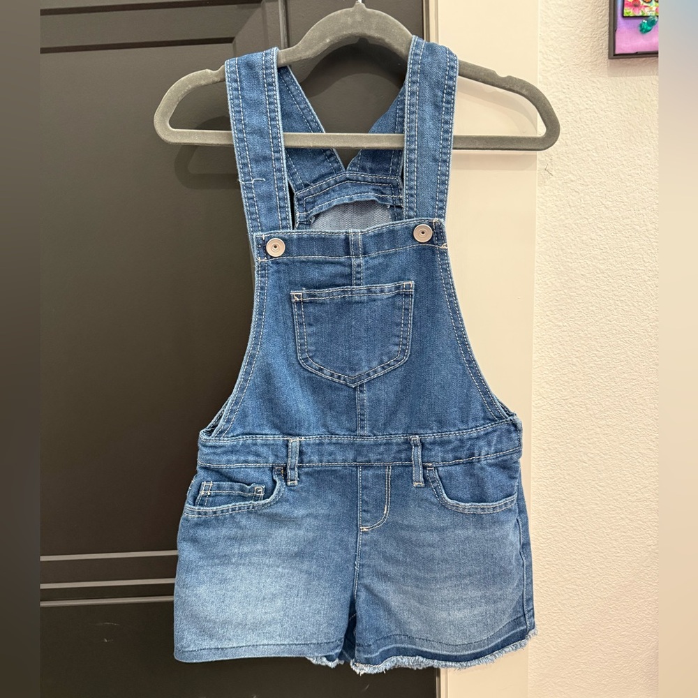 The Children's Place Blue Denim Shorts Overalls